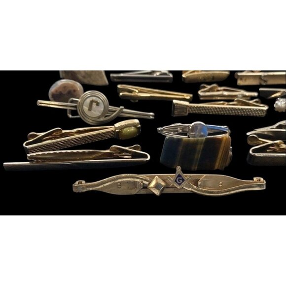 Vintage Men’s Tie Money Clip Lot – Mixed Brands & Eras Robbins Co. Attleboro - Picture 5 of 9